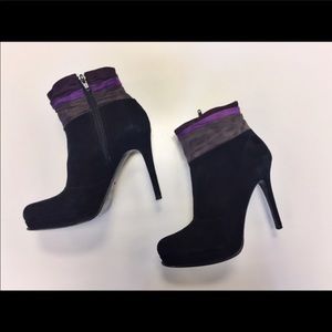 Diane Von Furstenberg Suede Platform Ankle Boots